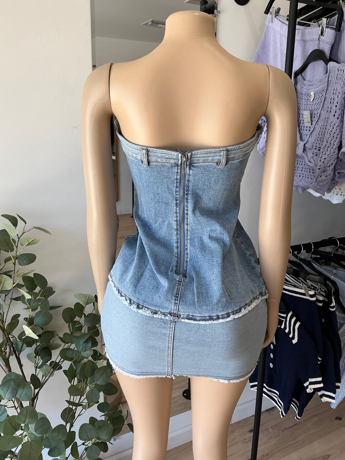 Cross My Heart Denim Dress