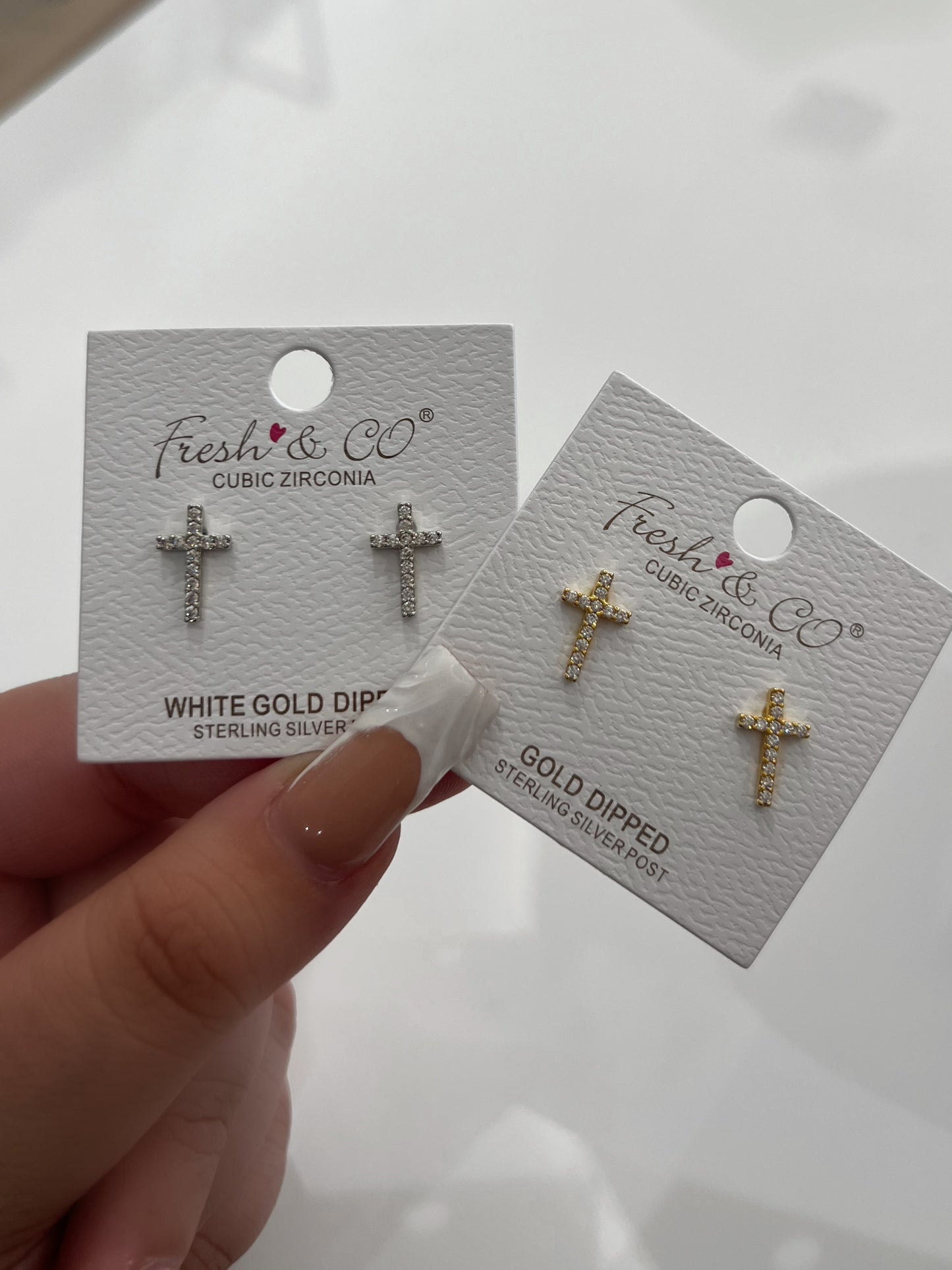 Gold Dipped Cross Studs