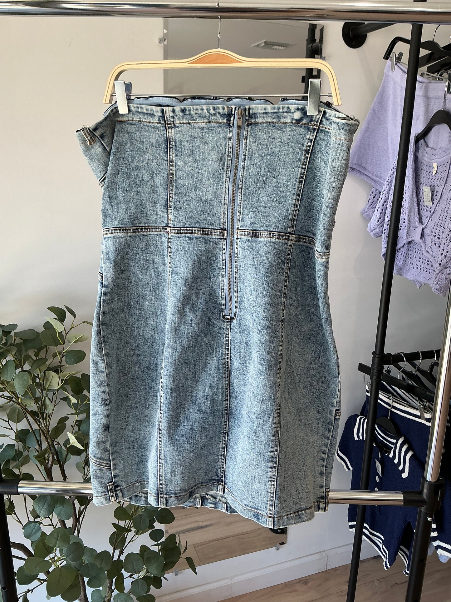 Curve Denim Pocket Dress