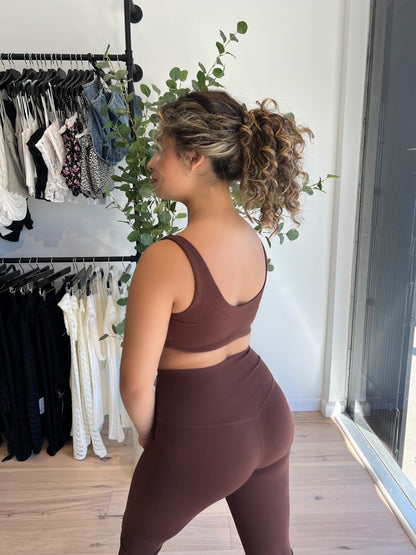 Brown Flared Buttery Leggings