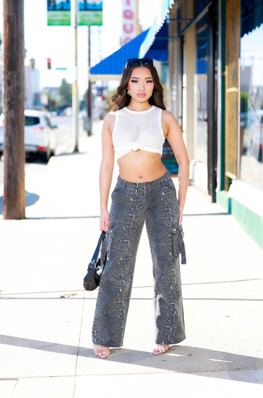 Leopard Cargo Pants