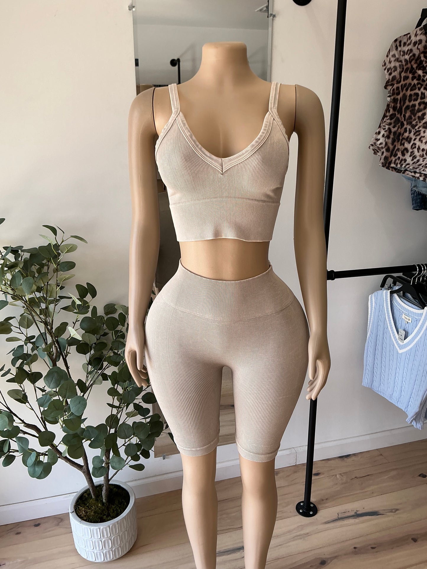 Strappy Ribbed Set