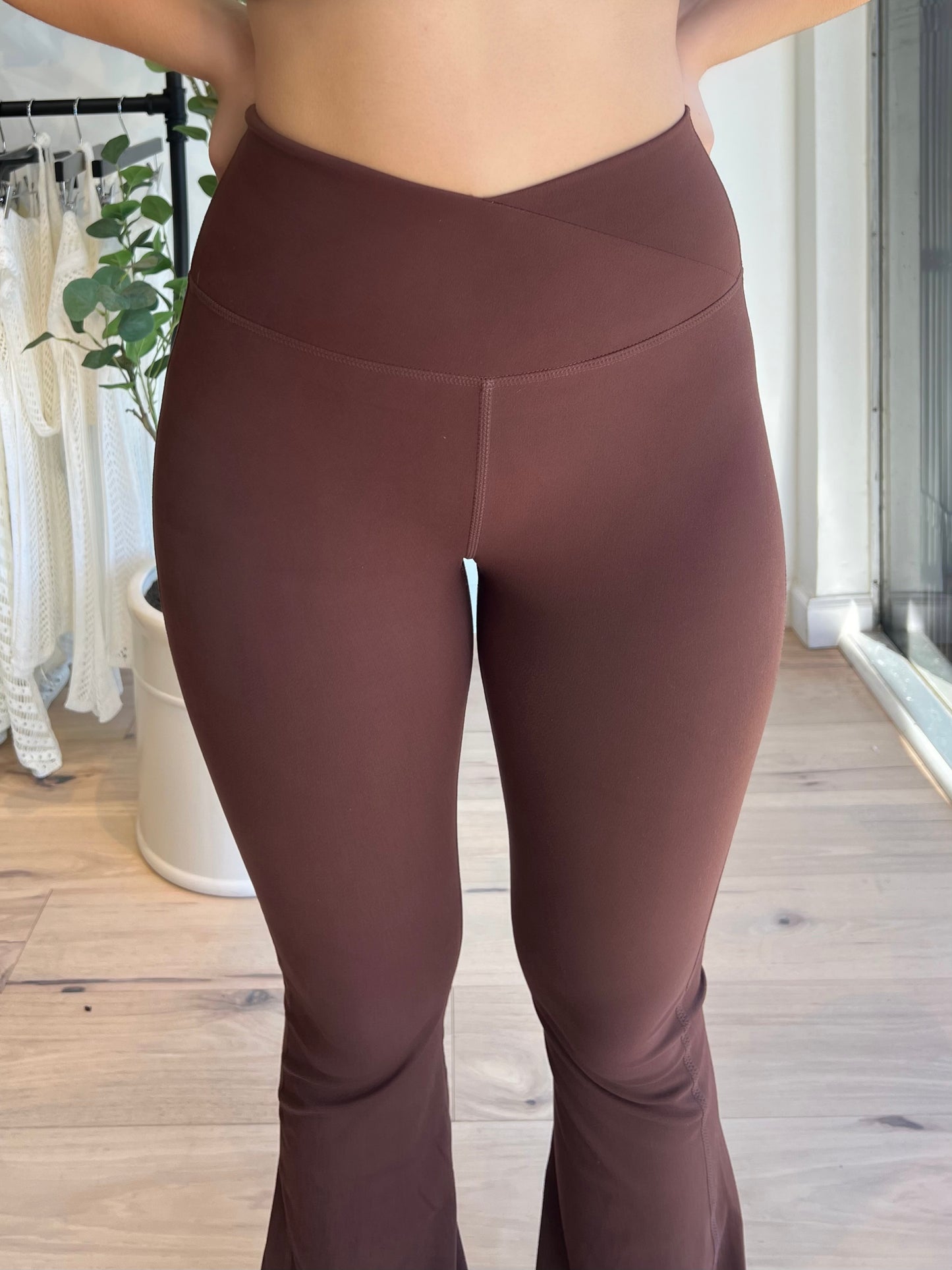 Brown Flared Buttery Leggings